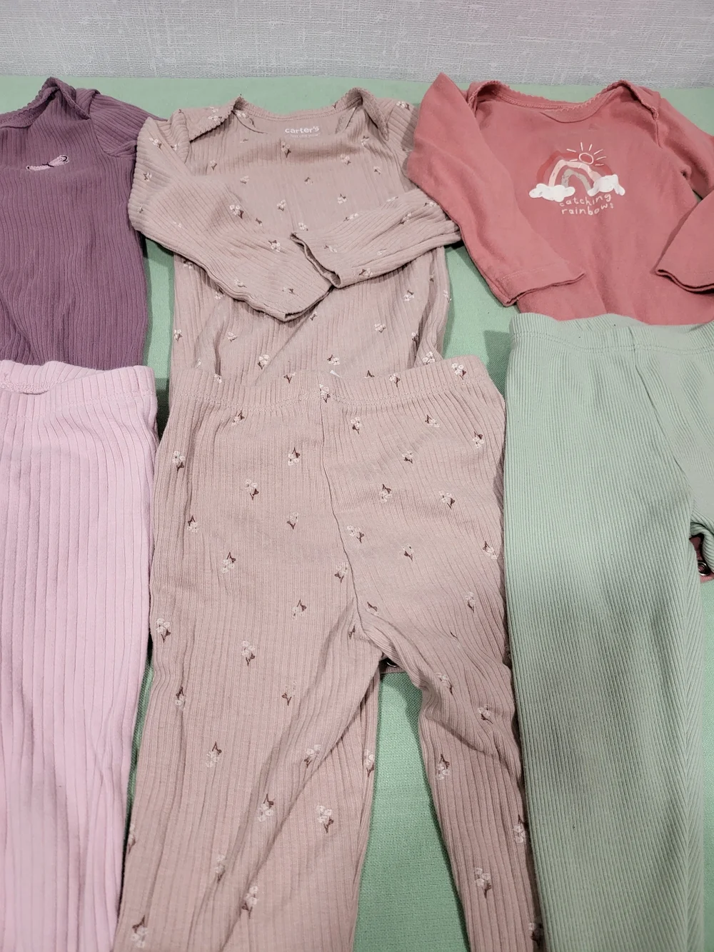 Carter's Baby Girl Matching Sets in Burgundy, Mauve, Blush, Pink, Sage